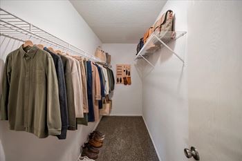 Oversized walk-in closet storage